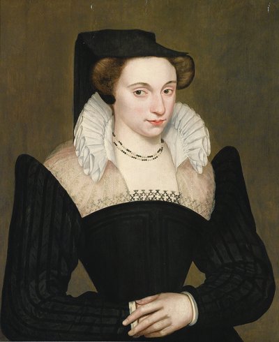 Portrait of a Lady in a Black Robe by François Quesnel